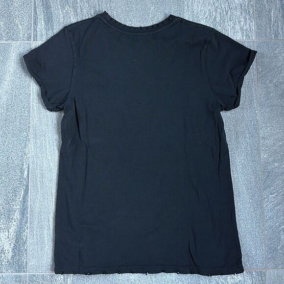 NWOT Recycled Karma “LONE” Howling Wolf Graphic Tee in Black Short Cuff Sleeve S - Picture 9 of 15